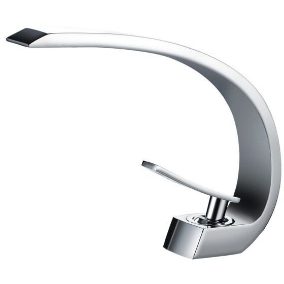 A401 chrome and black basin mixer from china